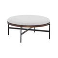 Christopher Knight Home Crestholm — Pouf rond moderne rembourré avec pieds en fer