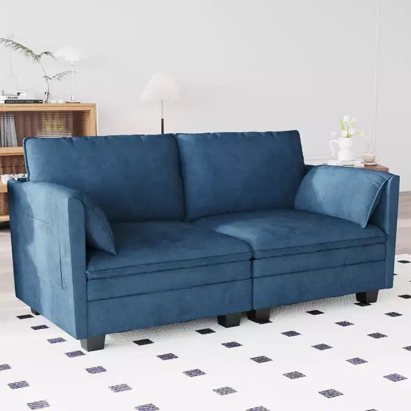 Christopher Knight Home Meroy Canapé Causeuse Moderne du Milieu du Siècle 74,27'' avec Poche Latérale