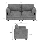 Christopher Knight Home Meroy Canapé Causeuse Moderne du Milieu du Siècle 74,27'' avec Poche Latérale