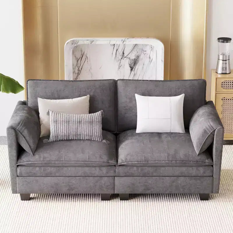 Christopher Knight Home Meroy Canapé Causeuse Moderne du Milieu du Siècle 74,27'' avec Poche Latérale