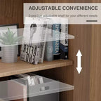 PexFix Armoire d'appoint en bois 31x31x16 avec étagère réglable Armoire de rangement Naturel