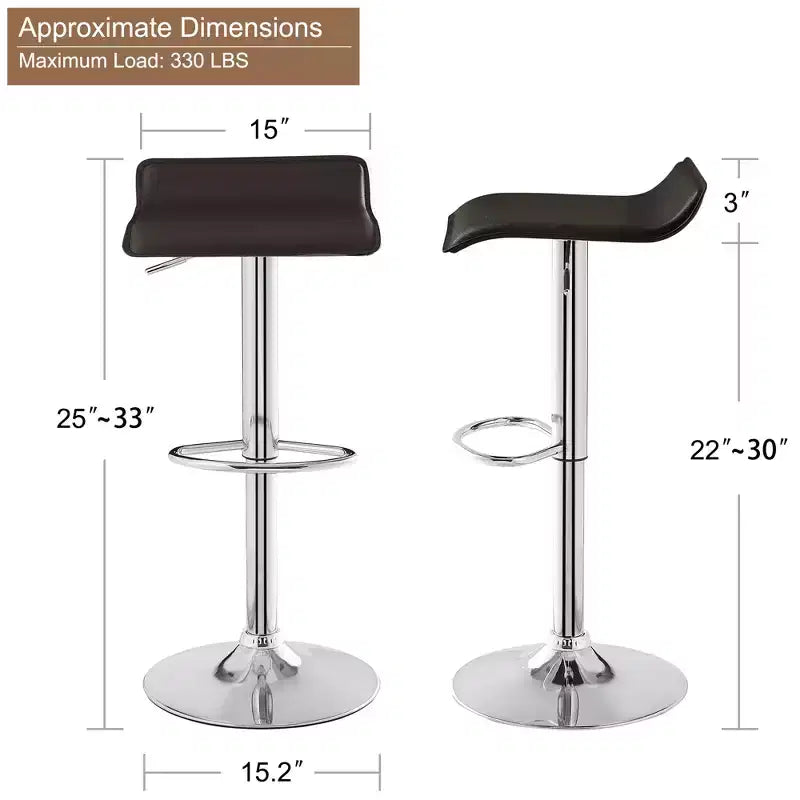VECELO Lot de 2 tabourets de bar, tabourets de bar de comptoir avec barre pivotante et hauteur réglable, tabourets de bar pour cuisine/bar/salle à manger/salon