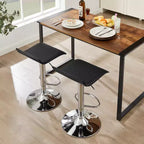 VECELO Lot de 2 tabourets de bar, tabourets de bar de comptoir avec barre pivotante et hauteur réglable, tabourets de bar pour cuisine/bar/salle à manger/salon