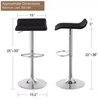 VECELO Lot de 2 tabourets de bar, tabourets de bar de comptoir avec barre pivotante et hauteur réglable, tabourets de bar pour cuisine/bar/salle à manger/salon