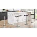 VECELO Lot de 2 tabourets de bar, tabourets de bar de comptoir avec barre pivotante et hauteur réglable, tabourets de bar pour cuisine/bar/salle à manger/salon