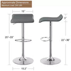 VECELO Lot de 2 tabourets de bar, tabourets de bar de comptoir avec barre pivotante et hauteur réglable, tabourets de bar pour cuisine/bar/salle à manger/salon