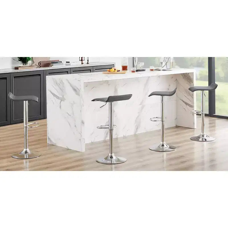 VECELO Lot de 2 tabourets de bar, tabourets de bar de comptoir avec barre pivotante et hauteur réglable, tabourets de bar pour cuisine/bar/salle à manger/salon