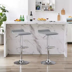 VECELO Lot de 2 tabourets de bar, tabourets de bar de comptoir avec barre pivotante et hauteur réglable, tabourets de bar pour cuisine/bar/salle à manger/salon