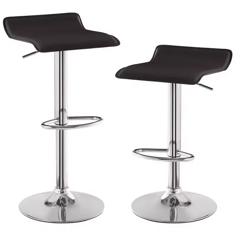 VECELO Lot de 2 tabourets de bar, tabourets de bar de comptoir avec barre pivotante et hauteur réglable, tabourets de bar pour cuisine/bar/salle à manger/salon