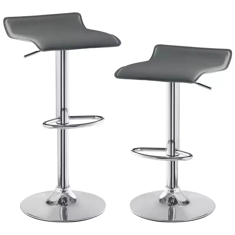 VECELO Lot de 2 tabourets de bar, tabourets de bar de comptoir avec barre pivotante et hauteur réglable, tabourets de bar pour cuisine/bar/salle à manger/salon