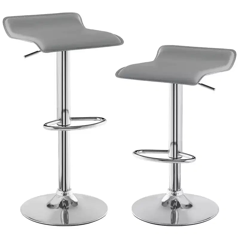 VECELO Lot de 2 tabourets de bar, tabourets de bar de comptoir avec barre pivotante et hauteur réglable, tabourets de bar pour cuisine/bar/salle à manger/salon
