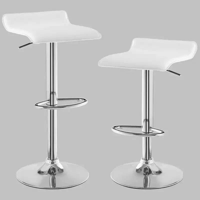 VECELO Lot de 2 tabourets de bar, tabourets de bar de comptoir avec barre pivotante et hauteur réglable, tabourets de bar pour cuisine/bar/salle à manger/salon