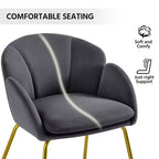 Yaheetech Lot de 2 fauteuils en velours en forme de fleur pour salon et chambre à coucher