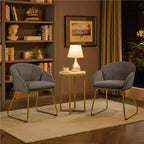 Yaheetech Lot de 2 fauteuils en velours en forme de fleur pour salon et chambre à coucher