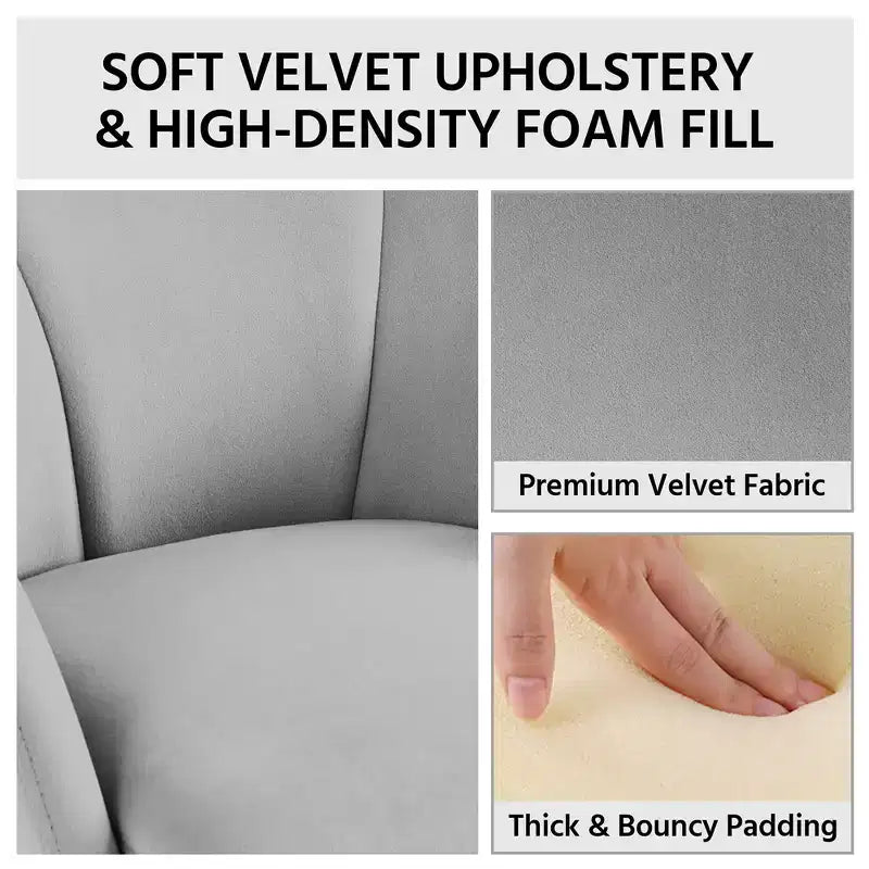 Yaheetech Lot de 2 fauteuils en velours en forme de fleur pour salon et chambre à coucher