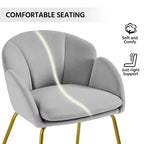 Yaheetech Lot de 2 fauteuils en velours en forme de fleur pour salon et chambre à coucher