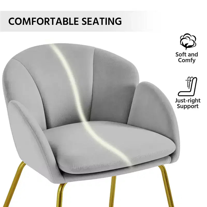 Yaheetech Lot de 2 fauteuils en velours en forme de fleur pour salon et chambre à coucher