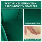 Yaheetech Lot de 2 fauteuils en velours en forme de fleur pour salon et chambre à coucher