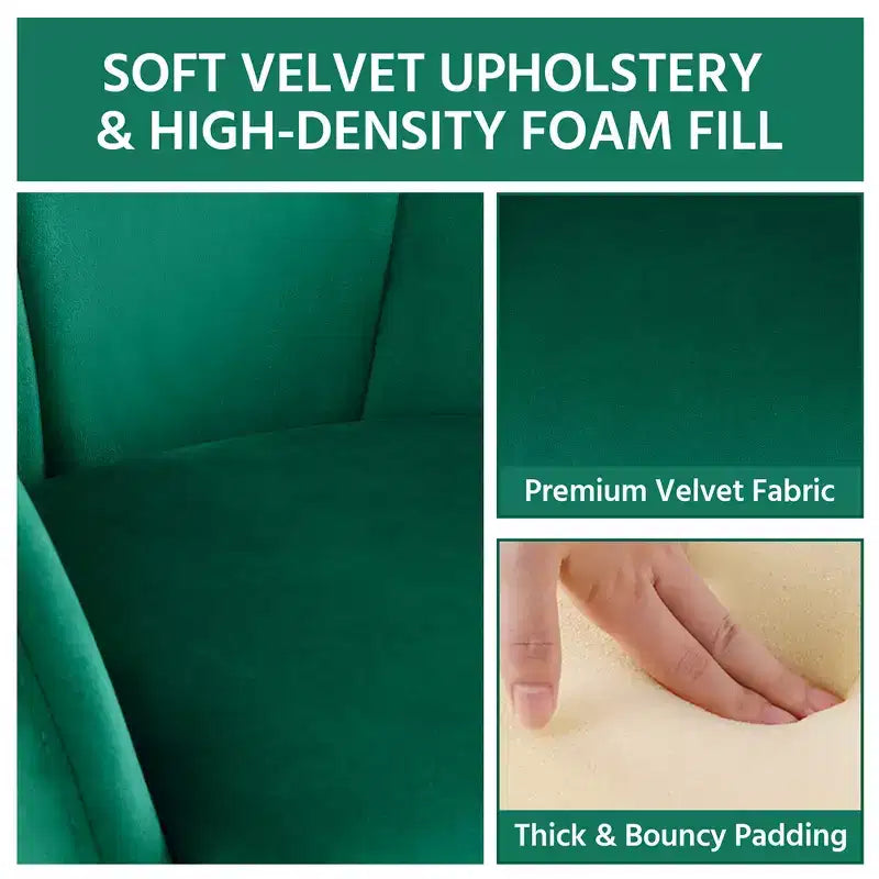 Yaheetech Lot de 2 fauteuils en velours en forme de fleur pour salon et chambre à coucher