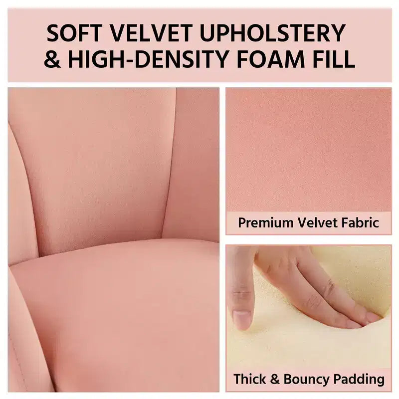 Yaheetech Lot de 2 fauteuils en velours en forme de fleur pour salon et chambre à coucher
