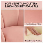 Yaheetech Lot de 2 fauteuils en velours en forme de fleur pour salon et chambre à coucher