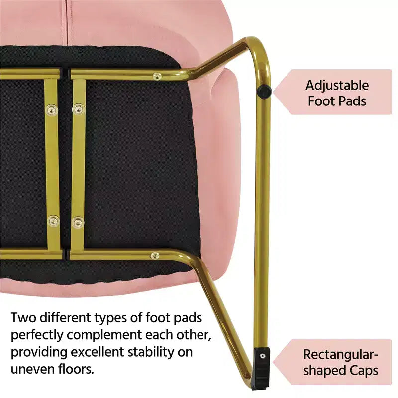Yaheetech Lot de 2 fauteuils en velours en forme de fleur pour salon et chambre à coucher