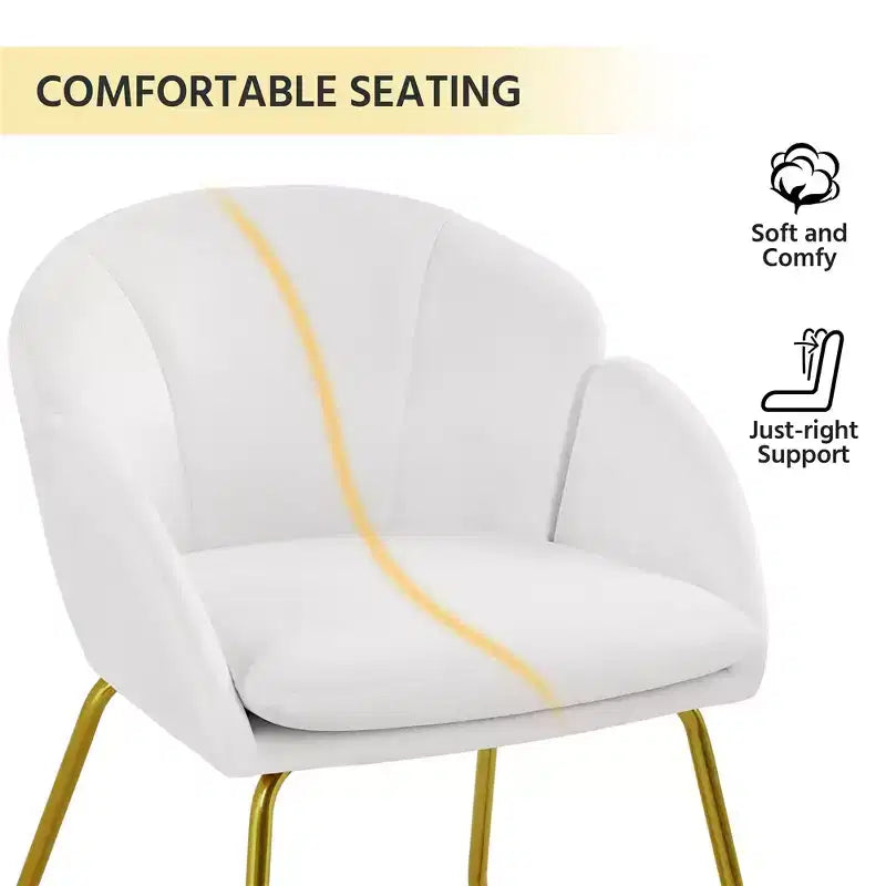Yaheetech Lot de 2 fauteuils en velours en forme de fleur pour salon et chambre à coucher