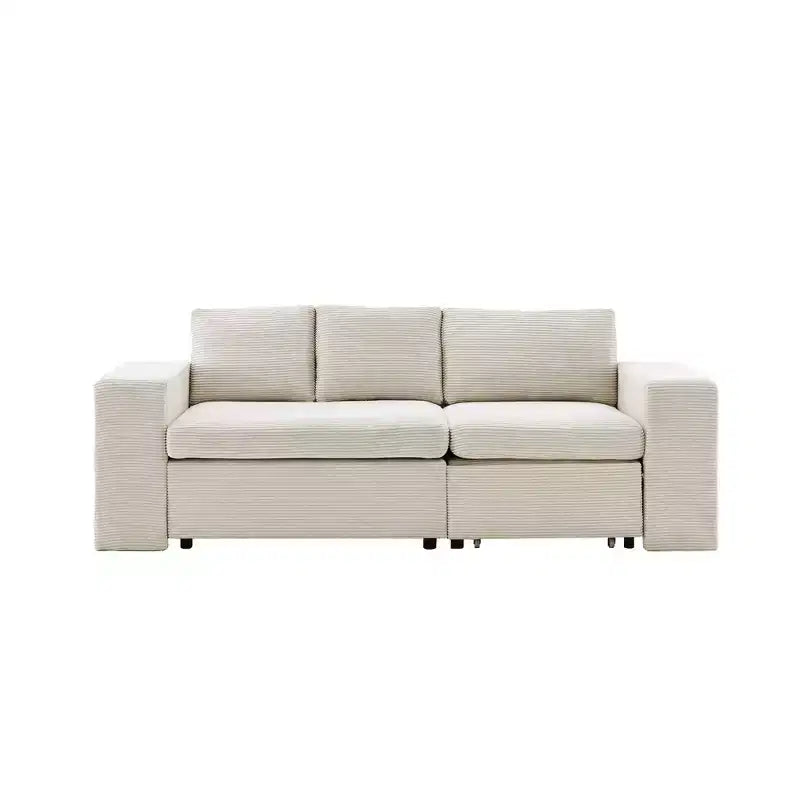 HYLEORY Canapé convertible en L avec lit gigogne, canapé-lit avec méridienne réversible pour salon, appartement, chambre, bureau