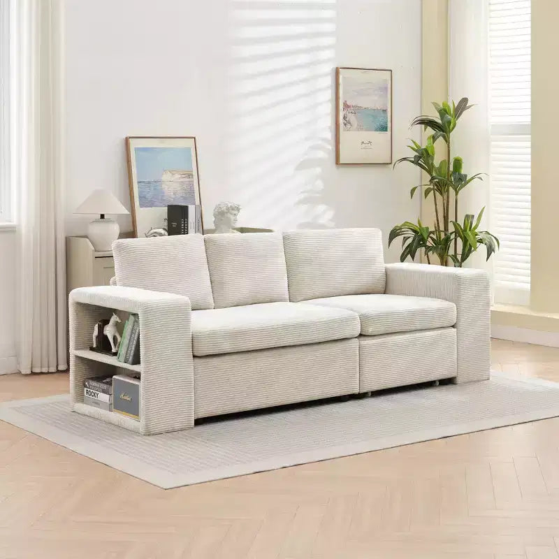 HYLEORY Canapé convertible en L avec lit gigogne, canapé-lit avec méridienne réversible pour salon, appartement, chambre, bureau