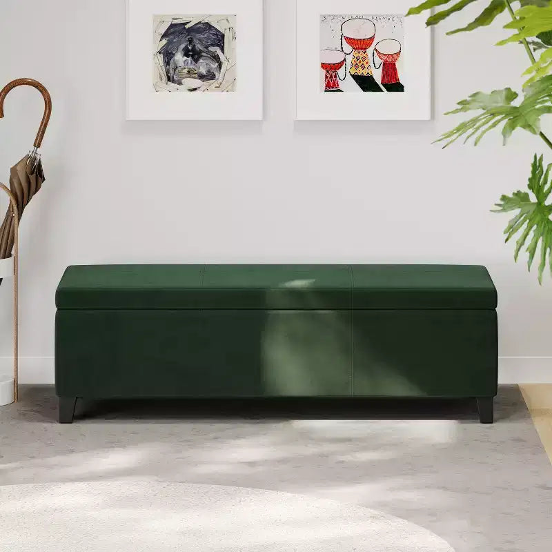 Christopher Knight Home Glouster Pouf de rangement en velours