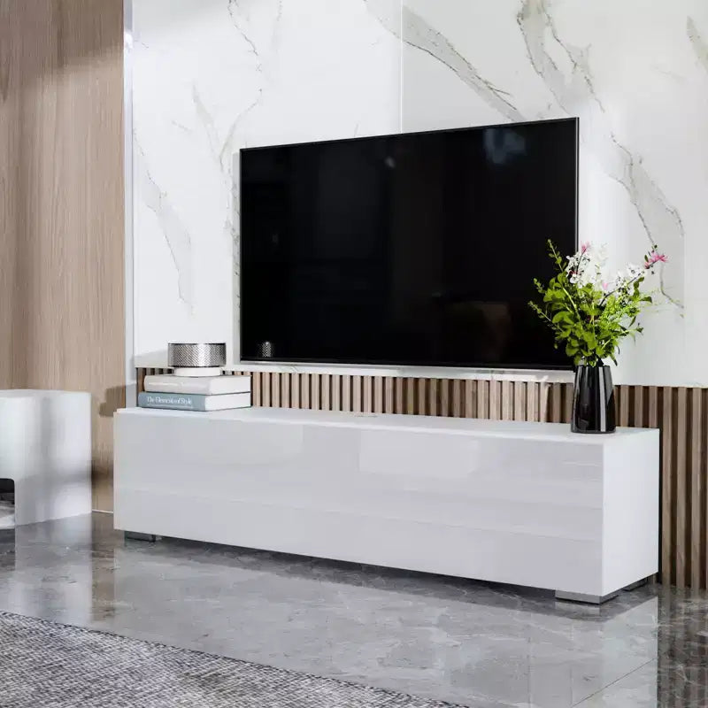 Meuble TV flottant mural Hommpa 55 LED pour téléviseurs jusqu'à 63 pouces avec rangement caché