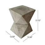 Table d'appoint peinte à la main en béton léger Waylon de Christopher Knight Home