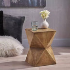 Table d'appoint peinte à la main en béton léger Waylon de Christopher Knight Home
