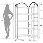 Étagère d'angle bibliothèque industrielle 174 cm partie supérieure arquée
