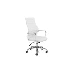 Chaise de bureau réglable en similicuir blanc Primero Studio 55D