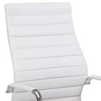 Chaise de bureau réglable en similicuir blanc Primero Studio 55D