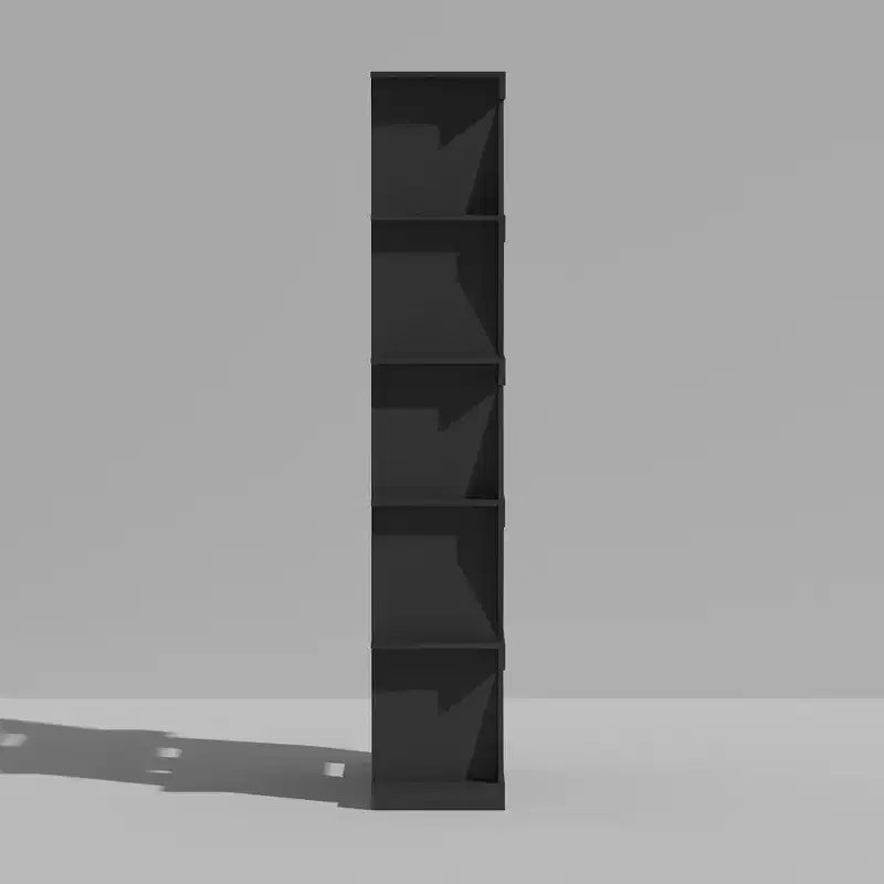 Famapy Étagère ouverte Étagère décorative Forme unique Rangement multifonctionnel Noir