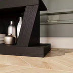 Famapy Étagère ouverte Étagère décorative Forme unique Rangement multifonctionnel Noir