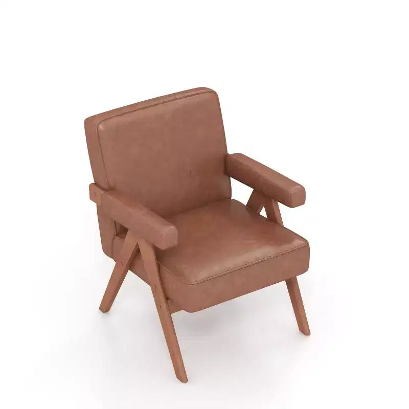 Chaise en bois rembourrée GDFStudio Merry avec accoudoirs