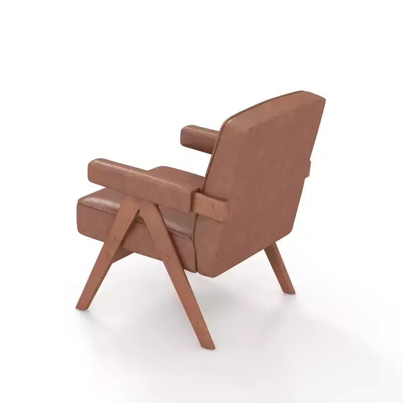 Chaise en bois rembourrée GDFStudio Merry avec accoudoirs