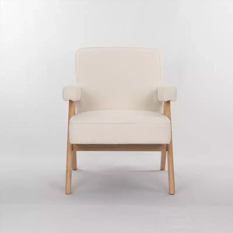 Chaise en bois rembourrée GDFStudio Merry avec accoudoirs