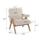 Chaise en bois rembourrée GDFStudio Merry avec accoudoirs