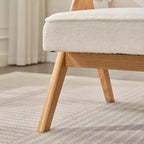 Chaise en bois rembourrée GDFStudio Merry avec accoudoirs