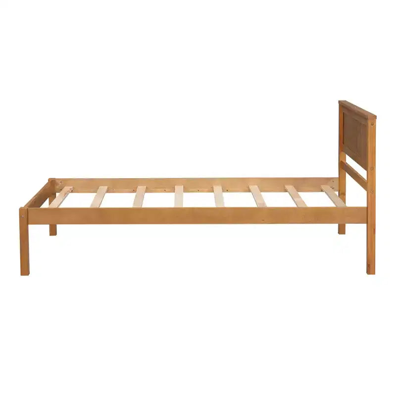 Lit plate-forme en bois Whisen moderne et simple avec tête de lit