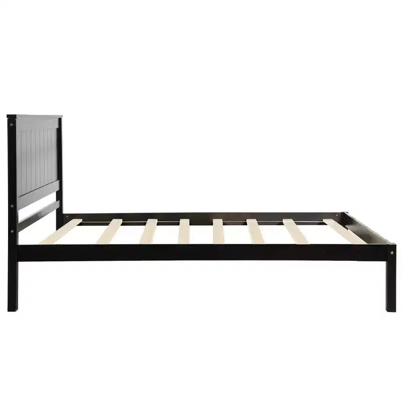 Lit plate-forme en bois Whisen moderne et simple avec tête de lit