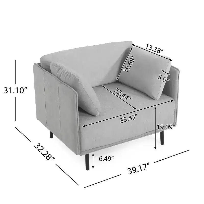 Fauteuil de salon vintage en cuir PU 39,17W avec cadre en bois massif et pieds en acier - HABITRIO