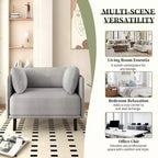 Fauteuil de salon vintage en cuir PU 39,17W avec cadre en bois massif et pieds en acier - HABITRIO
