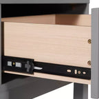 Flash Furniture Dallas Table de chevet en bois, Table d'appoint de chambre avec tiroir de rangement et étagère pour enfants