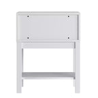 Flash Furniture Dallas Table de chevet en bois, Table d'appoint de chambre avec tiroir de rangement et étagère pour enfants