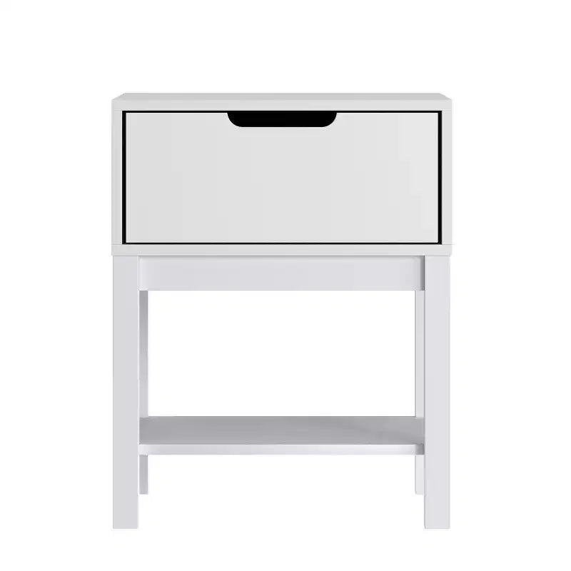 Flash Furniture Dallas Table de chevet en bois, Table d'appoint de chambre avec tiroir de rangement et étagère pour enfants